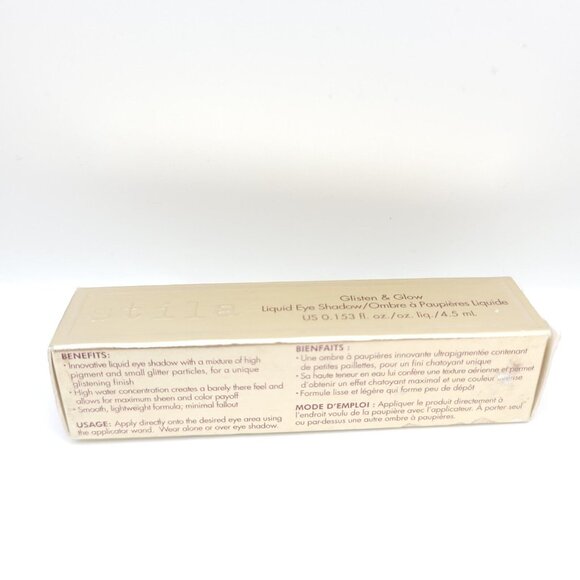 Stila Glisten & Glow Liquid Eyeshadow Brook 0.153 fl oz 4.5 ml New in Box - Picture 10 of 13